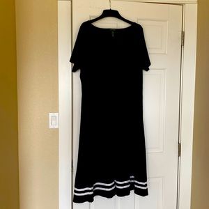 Ralph Lauren black with white detailing dress. Size 1X